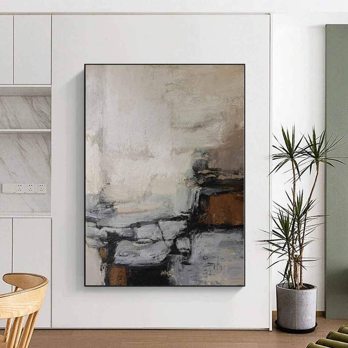 Living Hand-Painted Sky - extra large statement piece for lobby